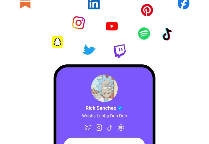 Linksflow biolink with social icons